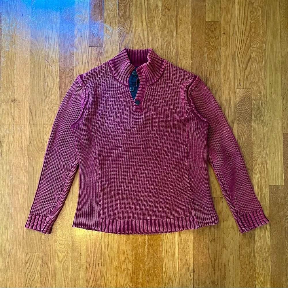 carbon2cobalt burgundy red sweater